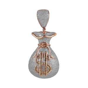Collar de Lujo con Colgante de Diamante Moissanite Exclusivo Premium, Plata de Ley 925, Estilo Hip Hop, Brillante y Moderno, Regalo de Joyería - Product Image 1