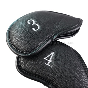 Individuelles Logo <span class=keywords><strong>Golf</strong></span>-Kopfbedeckungen 10-teiliges Set Mätzchen-Klappe-Schutzhülle gestrickt einfarbig <span class=keywords><strong>Golf</strong></span>-Klub-Kopfbedeckung - Product Image 2