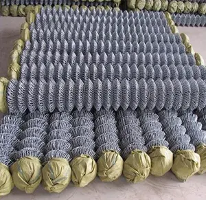 High Quality Wholesale HDG and PVC Coated diamond wire mesh chain link fence 1*20m roll factory supplier