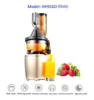 Hoge Sapopbrengst Koude Pers Juicer 76Mm Brede Parachute Langzaam Kauwen Voor Thuis Keuken Smoothie Dessertmaker Machine