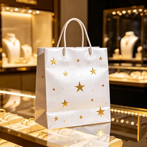 Bolsas de Regalo de Papel con Logotipo <span class=keywords><strong>Personalizado</strong></span> en Relieve Dorado, Bolsas de Compras Portátiles para Minoristas - Product Image 2