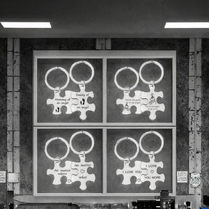 Llavero de Acero Inoxidable a la Moda para Parejas, Llavero de Rompecabezas a Juego para Enamorados, Mejor Juntos, Idea de Regalo para el Día de San Valentín - Product Image 3