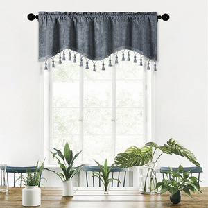 Tenda Trasparente con Occhielli per Porta e <span class=keywords><strong>Cucina</strong></span>, Motivo a Foglie, Colore Personalizzabile, Certificata OEKO-TEX, per Tutte le Stagioni - Product Image 2