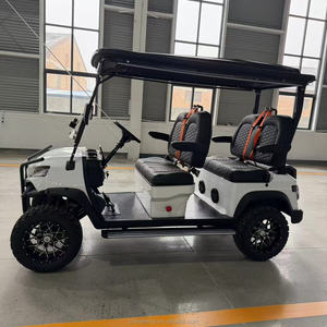 Voiturette de <span class=keywords><strong>golf</strong></span> électrique blanche, conçue spécifiquement pour le tourisme guidé dans les zones panoramiques, avec un <span class=keywords><strong>toit</strong></span> et une bande lumineuse - Product Image 3