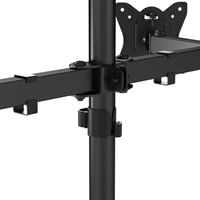 Support de bureau entièrement réglable noir pour double moniteur LCD avec base à œillet – Vente en gros