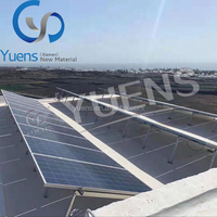 Sistem Panel Surya Atap Rumah Hunian Segitiga Datar Yuens Solar dengan Kit Tripod