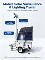 Nouvelle solution : Tour de surveillance solaire Ritevolt RST-2P-S-A avec 2 panneaux solaires monocristallins 435W, remorque mobile solaire CCTV OEM longue portée