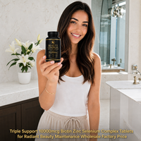 Formule Beauté Premium 3-en-1 10000mcg Biotine Zinc Sélénium Comprimés Adultes Cheveux Peau Ongles Triple Soutien Professionnel OEM