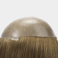 Perruque en gros pour femmes, base en PU transparente de 0,08 mm, cheveux humains européens, système lisse naturel