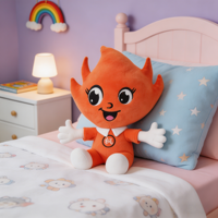 Jouets en peluche personnalisés, poupées en peluche de dessin animé flamme, personnages exclusifs de la propriété intellectuelle d'entreprise et cadeaux promotionnels de tourisme culturel.