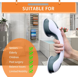 Barre d'appui de sécurité pour salle de bain et toilettes, avec ventouse à vide, pour une meilleure prise en charge et une utilisation facilitée - Product Image 3