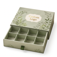 Boîte en carton pour cadeaux et en-cas avec plusieurs compartiments pour noix, fruits, chocolat, boîte alimentaire en papier rigide élégante de boutique, personnalisable
