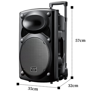 YOTO PRO-DE12B <span class=keywords><strong>Speaker</strong></span> Karaoke Portabel Berkualitas Tinggi 1200 Watt dengan Troli untuk Luar Ruangan, <span class=keywords><strong>12</strong></span> Inch, Bertenaga Baterai - Product Image 6