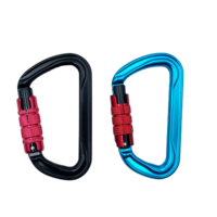 Mousqueton triple verrouillage 30kN en aluminium aéronautique 7075 pour l'escalade et le sauvetage professionnels