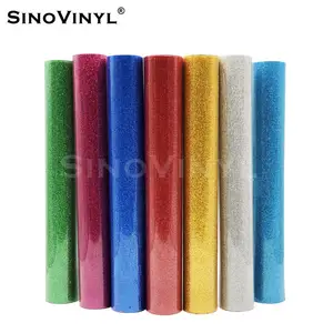 SINOVINYL 0.5x25M Korea Quality HTV Hologram Heat Transfer Vinyl Colorful T-shirt Heat Transfer Vinyl Film For Clothing