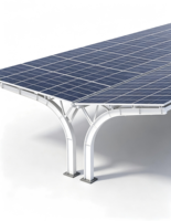 Système de carport solaire économique en acier profilé HBGenix, durée de vie de 20 à 25 ans, surface anodisée, résistance au vent de 60 m/s