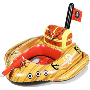 Inflatable <b>Pirate</b> <b>Ship</b> Float For Kids With Water Spray Pool <b>Toy</b> 111x105x76cm Outdoor Play - Product Image 2
