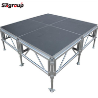 Plate-forme de scène de concert en aluminium portable facile à installer réglable en hauteur pour événement extérieur