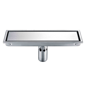 Modern Designer Stainless Steel 304 Concealed <strong>Invisible</strong> Tile <strong>Insert</strong> Rectangle Shape Long Linear <strong>Floor</strong> <strong>Drain</strong> for Bathroom - Product Image 2