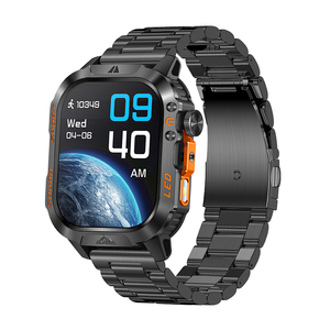 HKSF HT46 <b>Watch</b> <b>Rectangular</b> Black Green Blue Camouflage Wooods Camo SS Silicon Strap Outdoor Adventure Smart <b>Watches</b> 1200mAH - Product Image 1