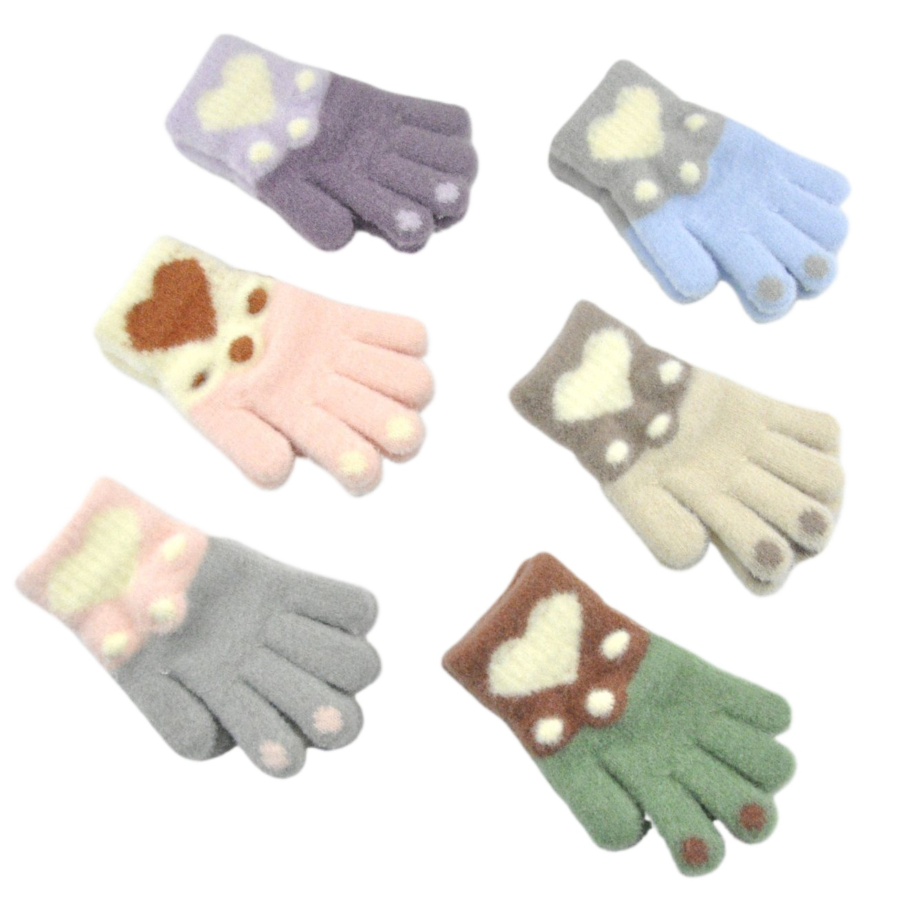 Winter Warm, Fleece-lined, Thick Knitted Gloves For Children Aged 4-11, Crystal Mink Wool Jacquard Gloves For Primary School Stu