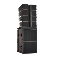Système de sonorisation PA LA-210 avec deux enceintes line array de 10 pouces et un caisson de basses actif de 18 pouces
