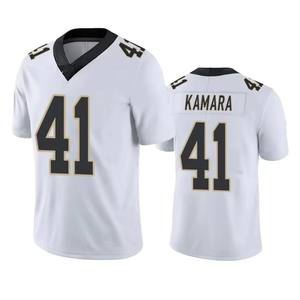 Maillot de football américain pour jeunes hommes New Orleans 41 Alvin Kamara 4 Derek Carr Maillot respirant à manches courtes cousu - Product Image 2