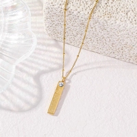 Collier Pendentif Islamique en Acier Inoxydable Titane et Zircon avec Verset Coranique, Amulette Allah, Bijou de Mode pour Femme, Vente en Gros pour l'Aïd
