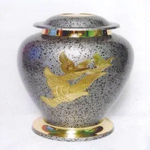 Tendenza urne cremazione benedizione uccelli d'argento piccola urna ricordo (oro e argento) le nostre urne sono realizzate con anni di esperienza