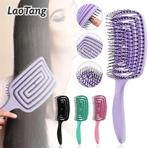 24Hours Fast Dispatch Volumizing Detangling Styling Massager Comb Ribbed Comb Comb For Volume With Hair Dryer