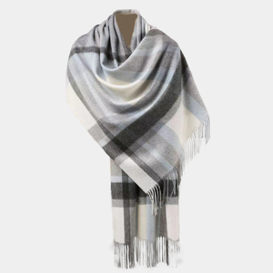 Écharpe 100% cachemire avec longues franges, étoles et châles d'hiver personnalisés pour femmes, tricot en laine et mélanges - Product Image 2