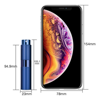 Flacon Spray Métallique Rond Twist-Up 8ml en Aluminium Portable Rechargeable pour Parfum Atomiseur