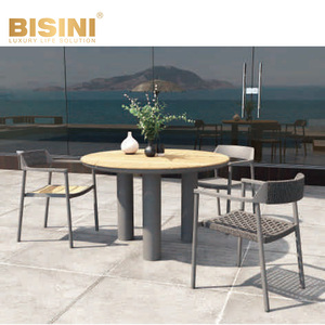 Set <span class=keywords><strong>da</strong></span> Pranzo Rettangolare Estensibile <span class=keywords><strong>da</strong></span> Esterno Contemporaneo con Sedie, Arredamento Versatile Estensibile per <span class=keywords><strong>Giardino</strong></span> e Patio per Villa e Hotel - Product Image 3