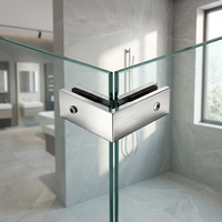 Fixation robuste en acier inoxydable pour verre sans cadre, 90 et 180 degrés, étanche, pour balustrade et garde-corps en verre