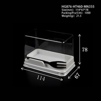 Nouvelle conception de boîte à gâteau individuelle transparente pour desserts, contenants à cheesecake avec fourchettes, boîte à tiramisu pour cafés