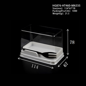 Nuevo Diseño de Envase Transparente para Pastel Individual, Contenedor para Cheesecake con Tenedores, Caja para Pastel Tiramisú para Cafeterías - Product Image 2