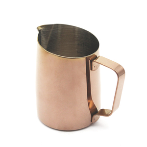 Pichet à lait moderne en acier inoxydable de qualité alimentaire et durable pichet à bec verseur 400ml 600ml ensemble de mesures pour le <span class=keywords><strong>chocolat</strong></span> chaud et le café pour la fête - Product Image 6