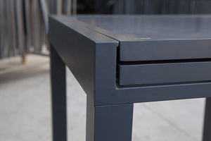 <span class=keywords><strong>Mesa</strong></span> de extensión de comedor para exteriores, Alu Glass Top, color gris oscuro, 90/180cm - Product Image 5