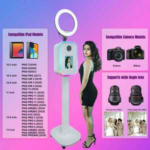 Cabine photo pour mariage/événement avec éclairage RGB dynamique et ventilateur silencieux, compatible iPad et appareil photo reflex numérique, avec imprimante - Product Image 3