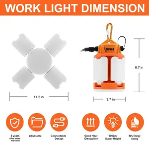 Temporary Work Led Lamp IP65 30W 5000Lm 5000K Led Work Light Waterproof IP65 Suitable For Home Lighting Portable Work Light