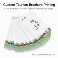 Service d'impression de brochures professionnelles personnalisées pour entreprises, brochures de présentation tri-pliées découpées, impression couleur intégrale