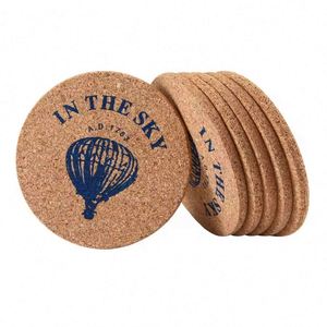 Sous-verres et tapis ronds et carrés personnalisés avec logo imprimé sur mesure, 9 cm, 10 cm, 4 pouces, en liège pour la maison - Product Image 2
