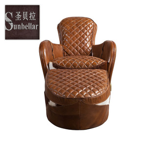 Diseño moderno de corte transversal de moda de cuero de sillón reclinable de ocio sofá silla - Product Image 1