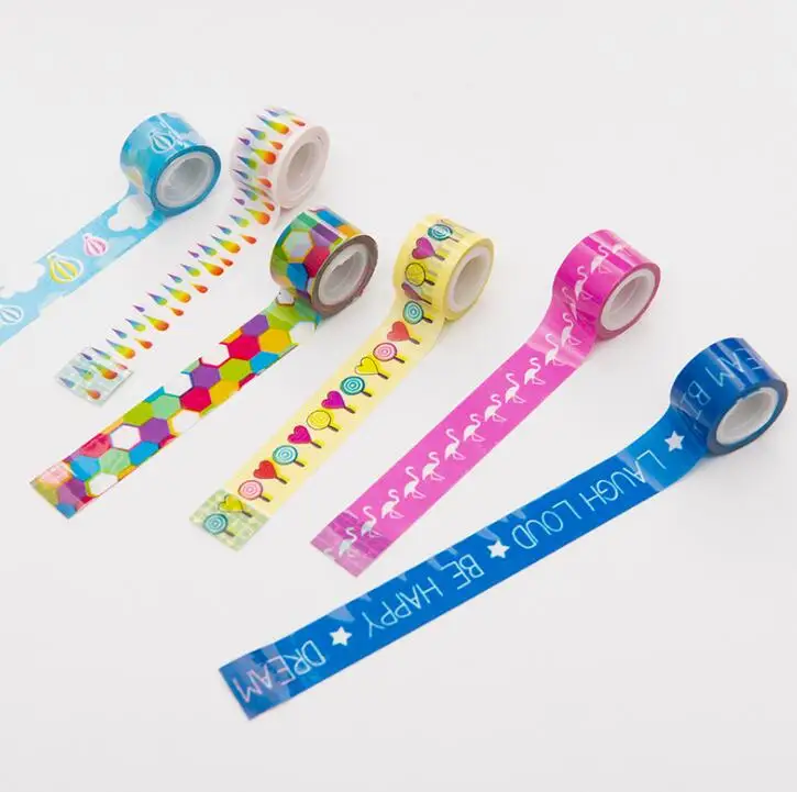 FUNWOOD GQC Mini Washi Tape Set, Decorative Colored Tape for Scrapbooking,Journals, Gift Wrapping