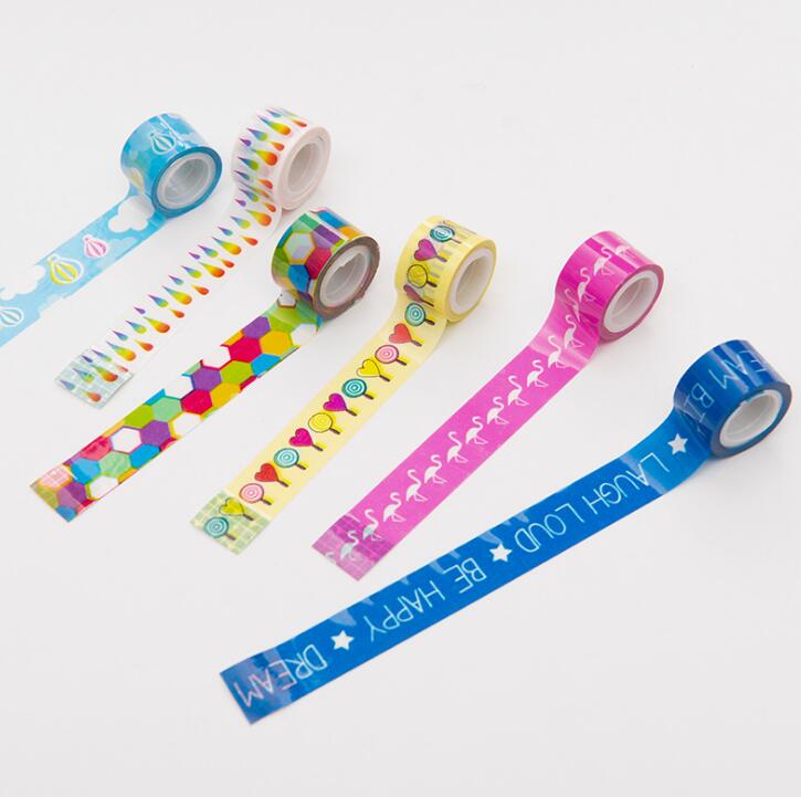 FUNWOOD GQC Mini Washi Tape Set, Decorative Colored Tape for Scrapbooking,Journals, Gift Wrapping