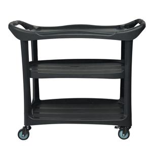 Nouveau Style trois étages à quatre roues bol en plastique noir chariot de collecte hôtel servant chariot de service en plastique - Product Image 2