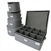Organisateur de cuisine pliable au design moderne - Rangement durable de grande capacité sans BPA, couleur personnalisable pour couverts, verres et assiettes