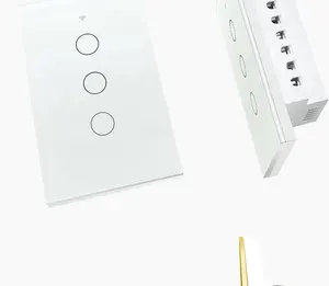 Fcc Us Standard Electric Home Light Switch Led Light Waterproof Touch Sensor 4 Inteligentes Interruptor Wifi Smart Wall