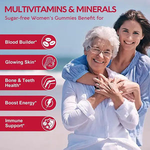 Gummies multivitaminées pour femmes OEM/ODM avec fer, calcium, D3, B12, complément végétalien sans sucre pour l'énergie, l'immunité et la santé osseuse - Product Image 4