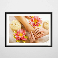 Affiche de spa, massage corporel thaïlandais, santé, beauté, peinture sur toile, impression florale, images murales pour la décoration de salon de spa